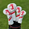 Andra golfprodukter Master Bunny Edition Golf Clubs headcovers Golf Woods Clubs Headcovers Set 1# 3# 5# Driver Head Cover Black Red 230613