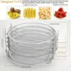 1pc Air Fryer Desidratador Rack, Grelhador de 5 camadas Rack de Desidratação Rack de Frutas Secas Adequado para Vários Tipos de Frigideiras de Ar, Acessórios de Frigideira de Ar