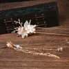 Hårklipp kinesiska stick u-formad tofs blommig hårnålgaffel vintage bröllopstillbehör retro flickor hanfu dekor smycken