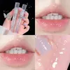 Brillant à lèvres 1Pc miroir eau glaçure verre Transparent huile longue durée liquide rouge à lèvres Sexy teinte cosmétique Maquillage