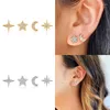 Brincos pendentes CANNER real 925 brinco de prata esterlina para mulheres 3/4 peças estrela zircão gota pindientes mujer boucle oreille femmel presente