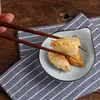 Yemek çubukları 6 çift Japon doğal ahşap seti Çin pirzolası çubuğu kahverengi Koreli çubuk Çin çatal bıçak takımı ahşap yemek takımları