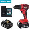 Boormachine Cordless Drill Electric Screwdriver Power Driver Borstless Hand Drill 18V DIY Laddningsbar för batteri 3/8 tum