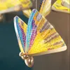Lampy wiszące 2023 żyrandol Nordic Butterfly Schody Długie luksusowe światła LED Lightsing Lighting Bedide Sufit Lampa sufitowa