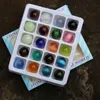 20MM Cat's Eye Colorful Round Ball Bead Charm Healing Loose Gemstone Set Gioielli di moda fai da te