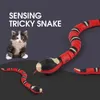 Toys Smart Sensing Interactive Cat Toys Automatic Eletronic Snake Cat Tasering Spela USB Kitten RC Prank Toys For Cats Dogs Pet