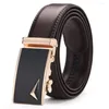 Belts Mens Belt Genuine Leather Classic Style Ceinture Top Quality For Jeans Ratchet Reversible Buckle