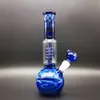 11.4 Inch Glass Bong Coil Filter Smoking Water Pipe Bubbler Percolator Hookah Pipes with Downstem & 14mm Male Tobacco Bowl