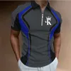 24Polos Casual Fashion Polo Shirt Lapel Zipper Crown K Decal Design Short Sleeve Top Summer Daily Breathable T-shirt Mens S-3XL 230612