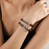 Brin 8/10mm pierre naturelle perle Bracelet mâle coréen noir Agate dominatrice Couple femme hommes bijoux cadeau