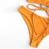 Dameszwemkleding Grote maten badmode Vrouwenbikini's Set Bikini Effen set Badpak Tweedelige gevulde beha's Badmode Strandkleding Bikinisets voor tieners Z0613