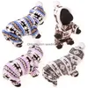 개 의류 겨울 애완 동물 옷 작은 코트 후드 강아지 패션 따뜻한 산호 양털 자루 인디 스노우 플레이크 재킷 BC BH0984 드롭 배달 DHD5K