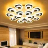 Lustres Salon Lampe Simple Atmosphère Moderne LED Plafond Creative Chambre Acrylique Paon Éclairage