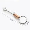 Keychains Spring Keychain Stainless Steel Brass Red Copper Handmade Keyring Hook Up Waist Hanging Car Men's Outdoor Carabiner