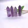 7 ~ 10 cm natürliche Amethyst-Quarz-Säule, lila Kristallspitze, Kunstornament, Mineral-Reiki-Heilung, Obelisk-Zauberstab, sechsseitiger Energiestein, Xxoil