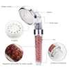 Bathroom Shower Heads LED Shower Head High Pressure Anion Filter Water Saving Showerhead Temperature Control Colorful Light Handheld Big Rain Shower 230612