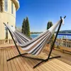 Hammocks 150*200cm Portable Hammock Outdoor Hammock Garden Sports Home Travel Camping Swing Stripe Hang Bed Hammock 150-300kg