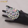 Anillo solitario CUIER de 8cm, anillos de gota de agua de gran tamaño para mujer, gema de cristal ostentosa, joyería de boda, joyería de programa de televisión de moda 230612