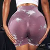 Yoga Outfit Tie Dye Shorts Marble Gym Vrouwen Push Up Sport Fitness Panty Ademend Hoge Taille Booty 230612