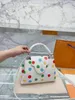 2023 Mode Tassen Vrouwen YK Capucines BB Handtas Luxe Designer Regenboog Polka Dot Schoudertas Japanse Kunstenaar Messenger Bag Portemonnee 3D Painted Polka Dot