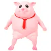 減圧おもちゃを絞るピンクの豚の抗不教のかわいい動物素敵なピギー人形ストレスリリーフ子供ギフト230612