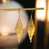 MIQIAO Real Gold Drop Oorbellen Pure Fringe Fijne Sieraden Luxe Geschenken voor Vrouwen R230613