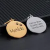 Colliers pour chiens étiquette d'identification pour animaux de compagnie gravée gratuite accessoires de collier de chiot de chat personnalisés chiens Anti-perte nom étiquettes pendentif