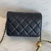 Klassische goldene Kugel-Mini-Kette, kleine Tasche, luxuriöse Designer-Schultertaschen 33813, verstellbare, stilvolle Damen-Schulter-Straddle-Geldbörse. Hochwertig