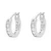 Eenvoudige Mode 925 Sterling Zilver Bling Moissanite Hoops Oorbellen Sieraden voor Mannen Vrouwen Leuk Cadeau Studs