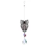 Garden Decorations Crystal Garden Butterfly Hummingbird Dragonfly Owl Tree Hanging Ornament Wind Chimes for Window R230613