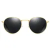 Peekaboo Retro Round Sunglasses Men UV400 2019 Summer Polarized Sun Glasses Male Driving Metal Frame Gold Black Green Y20061987484252r