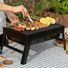1 pc Mini Barbecue Portable Pliant Charbon De Bois, Fournitures De Barbecue En Plein Air, Outils De Cuisine De Cuisine