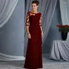 Casual Dresses Sexy Lace Patchwork Long Dress Elegant Woman Three Quarter Sheer Party Club Night Maxi Evening Wedding Prom Dance