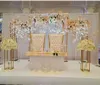 Decoração de festa Cenários de casamento Suporte floral para decoração de arco de metal para evento Drop