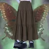 Rokken Y2K Esthetische Fairycore Vintage Plooirok Koreaanse Mode Harajuku Grunge Hoge Taille Lange Rok Retro Ramee Katoenen Kleding 230612