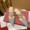 Slippers Ladies Close Slippers блестящие патентные кожа