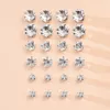 Orecchini a bottone HYSECMAO 12 paia / pacco set di cristalli oversize per donna 2023 Brincos Fashion Shiny Wedding Earring Statement Jewelry