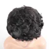 Perucas rendadas penteados curtos mistura de cores perucas de corte pixie curtas afro cacheadas perucas de cabelo sintético para mulheres negras perucas de cabelo loiro castanho preto z0613