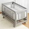 Bed Rails 2Pcs/Set Baby Mesh Crib Bumper Liner Breathable Summer Infant Bedding Bumpers born Cot Bed Around Protector 230612