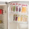 메이슨 항아리 모양의 음식 보관 가방 스낵 컨테이너 투명 플라스틱 밀봉 된 가방 주방 냉장고 주최자 액세서리