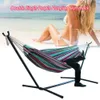 Hammocks Two-person Hammock Camping Thicken Swinging Outdoor Hanging Bed Rocking With Stand Outdoor 200*150cm