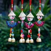 Garden Decorations 1pcs Creative Colorful Embroidered Scarecrow Wind Chimes Fashion Chinese Style Home Decoration Crafts Color Random R230613