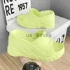 Slippers Women Slippers Brand New Fashion Integrated Slipper Female Lightweight Summer Casual Shoes Soft 8cm Conspicuous Heightening Shoe J230613