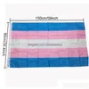 Banner Flags Polyester Rainbow 90X150Cm Transgender Gay Pride Pink Blue Lgbt Flag Party Supplies Bh Tqq Drop Delivery Home Garden Fes Dhamx