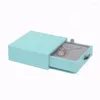 Jewelry Pouches Luxury Light Blue Leather Box Drawer Earring Ring Jewerlley Packaging Display Necklace Gift Case Dropshipped