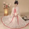 Etniska klädkvinnor Asiatiska kinesiska traditionella Hanfu Folk Dance Party Costume Oriental Fairy Princess Shooting Performance Outfit