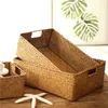 Storage Baskets Zerolife Natural Large Woven Seagrass Basket Of Straw Wicker For Home Table Fruit Bread Towels Small Kitchen Container 230613