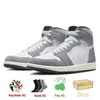 Nike Air Jordan 1 Off White Travis Scott Retro 1 1s 레트로와 상자 중간 밝은 회색 Jumpman 1 초 새틴조던 농구 에어 디지털 핑크 겁 고 OG 바이오 해킹 여성 남성 운동화 신발