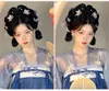 Chignons 중국 고대 여성 Hanfu Headdress Pograph Dance Accessory Black for Women Integrated Hair Bun High Tem 230613