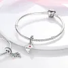 925 Silver för pandora charms smycken pärlor diy pendel kvinnor armband pärlor färgbyggnad nation